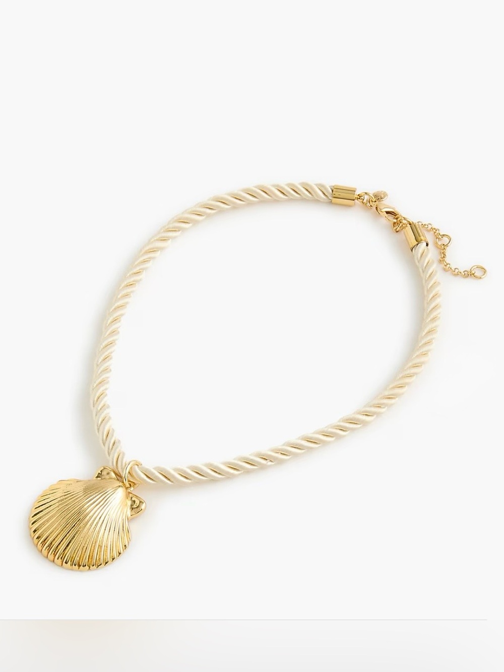 Braided Seashell Pendant Necklace – NWT | Coastal Beach Style | - Picture 2 of 3
